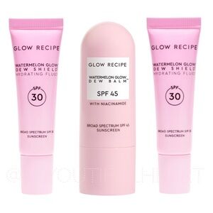 Glow Recipe Daily Suncare Set - Watermelon Glow Dew Balm & 2 Mini Dew Shields